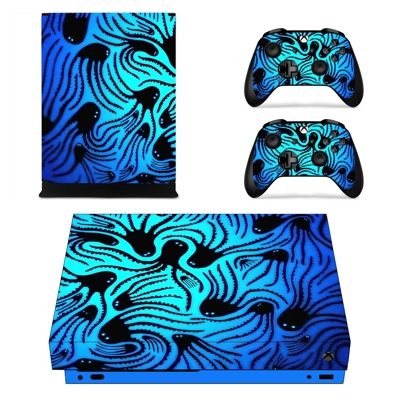 Octopus Pattern decal skin for Xbox one X Console and 2 Controllers