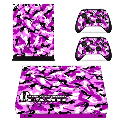 Morning Wood Camo decal skin for Xbox one X Console and 2 .. Morning Wood Camo decal skin for Xbox one X Console and 2 ..