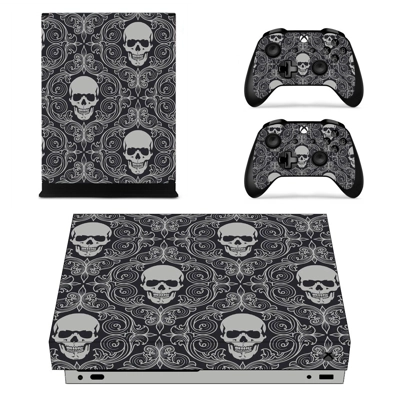 Skull With Design decal skin for Xbox one X Console and 2 .. Skull With Design decal skin for Xbox one X Console and 2 ..