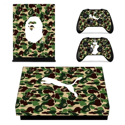 Camouflage with puma decal skin for Xbox one X Console and.. Camouflage with puma decal skin for Xbox one X Console and..