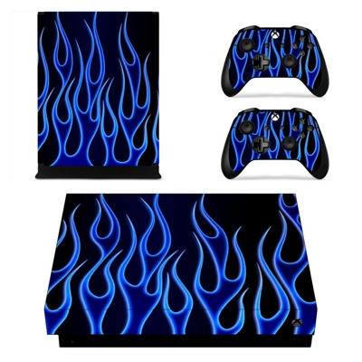 Blue Flame decal skin for Xbox one X Console and 2 Control.. Blue Flame decal skin for Xbox one X Console and 2 Control..