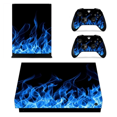Blue Flame decal skin for Xbox one X Console and 2 Control.. Blue Flame decal skin for Xbox one X Console and 2 Control..