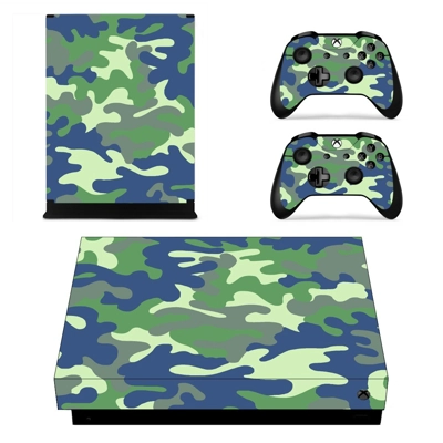 Camouflage decal skin for Xbox one X Console and 2 Control.. Camouflage decal skin for Xbox one X Console and 2 Control..