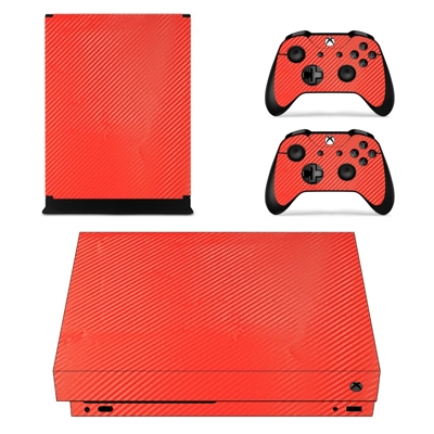 Orange Carbon Fiber decal skin for Xbox one X Console and .. Orange Carbon Fiber decal skin for Xbox one X Console and ..