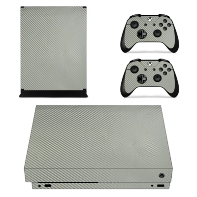 Silver Carbon Fiber decal skin for Xbox one X Console and .. Silver Carbon Fiber decal skin for Xbox one X Console and ..