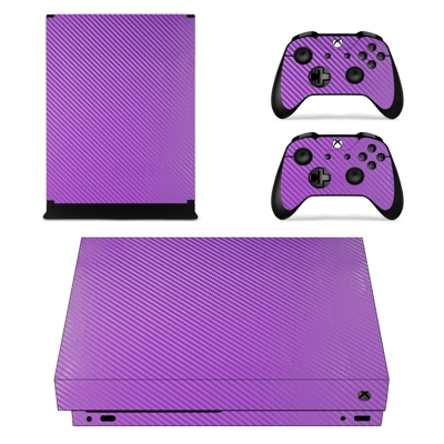 Violet Carbon Fiber decal skin for Xbox one X Console and .. Violet Carbon Fiber decal skin for Xbox one X Console and ..