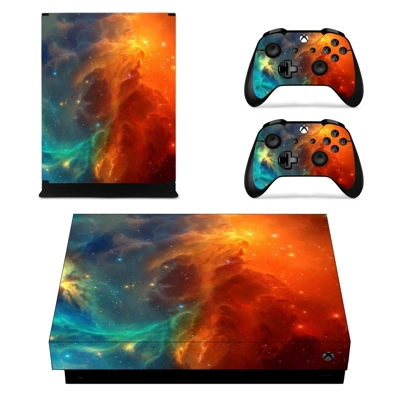 Colorful Galaxy decal skin for Xbox one X Console and 2 Co.. Colorful Galaxy decal skin for Xbox one X Console and 2 Co..
