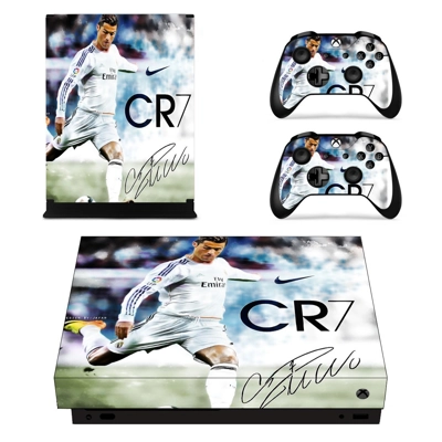 Cristiano Ronaldo decal skin for Xbox one X Console and 2 Controllers