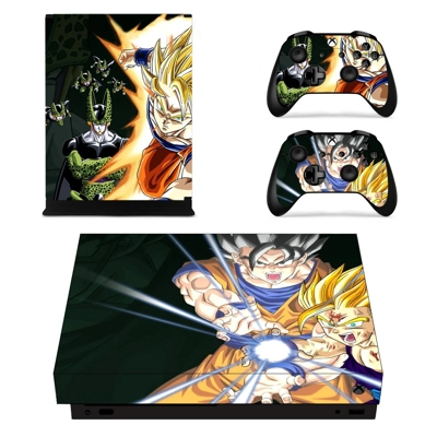 Dragon Ball Z decal skin for Xbox one X Console and 2 Controllers