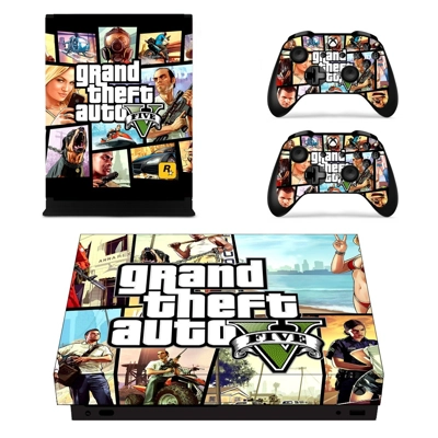 Grand Theft Auto V decal skin for Xbox one X Console and 2.. Grand Theft Auto V decal skin for Xbox one X Console and 2..