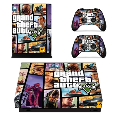 Grand Theft Auto V decal skin for Xbox one X Console and 2.. Grand Theft Auto V decal skin for Xbox one X Console and 2..