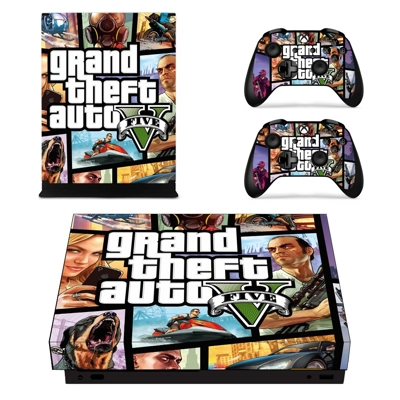 Grand Theft Auto V decal skin for Xbox one X Console and 2.. Grand Theft Auto V decal skin for Xbox one X Console and 2..