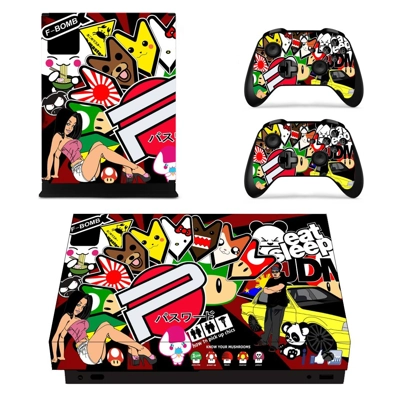 Eat sleep jdm domo decal skin for Xbox one X Console and 2.. Eat sleep jdm domo decal skin for Xbox one X Console and 2..
