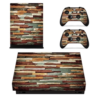 Multicolor Stone Wall decal skin for Xbox one X Console an.. Multicolor Stone Wall decal skin for Xbox one X Console an..