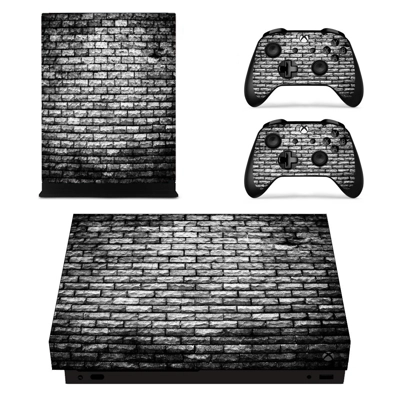 Black and White Brick wall decal skin for Xbox one X Conso.. Black and White Brick wall decal skin for Xbox one X Conso..