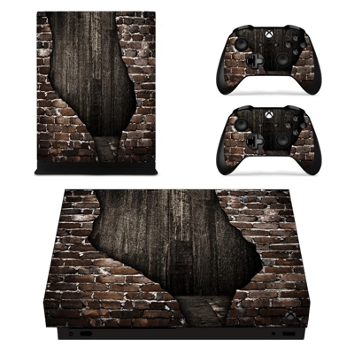Broken Rusted Brick Wall decal skin for Xbox one X Console.. Broken Rusted Brick Wall decal skin for Xbox one X Console..