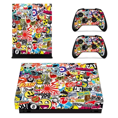 Eat sleep jdm domo decal skin for Xbox one X Console and 2 Controllers