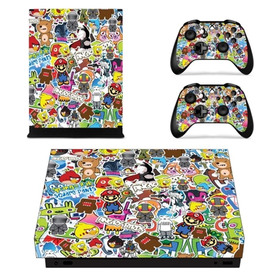 Eat sleep jdm domo decal skin for Xbox one X Console and 2 Controllers