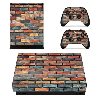 Multicolor Brick wall decal skin for Xbox one X Console an.. Multicolor Brick wall decal skin for Xbox one X Console an..