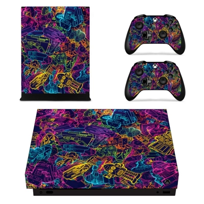 Retro Robots decal skin for Xbox one X Console and 2 Contr.. Retro Robots decal skin for Xbox one X Console and 2 Contr..