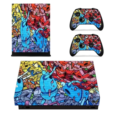 Retro Robots Graffiti decal skin for Xbox one X Console an.. Retro Robots Graffiti decal skin for Xbox one X Console an..