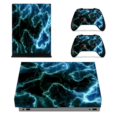 Electric Lightning sky decal skin for Xbox one X Console a.. Electric Lightning sky decal skin for Xbox one X Console a..