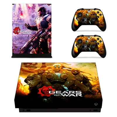Gears of war decal skin for Xbox one X Console and 2 Contr.. Gears of war decal skin for Xbox one X Console and 2 Contr..