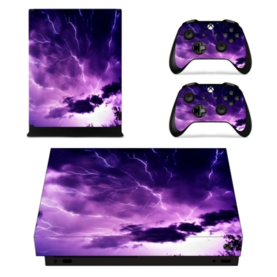 Lightning sky decal skin for Xbox one X Console and 2 Cont.. Lightning sky decal skin for Xbox one X Console and 2 Cont..