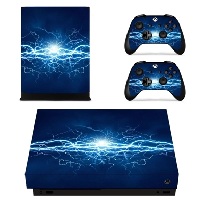 Electric Lightning sky decal skin for Xbox one X Console a.. Electric Lightning sky decal skin for Xbox one X Console a..