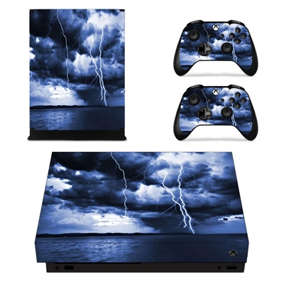 Lightning cloudy sky decal skin for Xbox one X Console and.. Lightning cloudy sky decal skin for Xbox one X Console and..