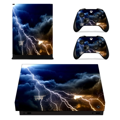 Lightning cloudy sky decal skin for Xbox one X Console and.. Lightning cloudy sky decal skin for Xbox one X Console and..