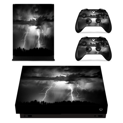 Lightning cloudy sky decal skin for Xbox one X Console and.. Lightning cloudy sky decal skin for Xbox one X Console and..