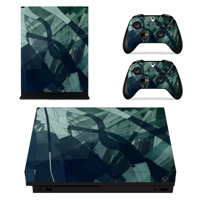 Dark Abstract Pattern decal skin for Xbox one X Console and 2 Controllers