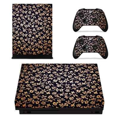 Beautiful Flower Design decal skin for Xbox one X Console and 2 Controllers