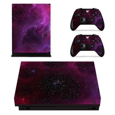 Galaxy decal skin for Xbox one X Console and 2 Controllers Galaxy decal skin for Xbox one X Console and 2 Controllers