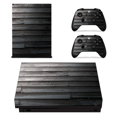 Wooden Texture decal skin for Xbox one X Console and 2 Controllers