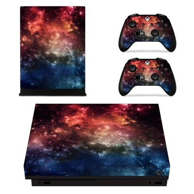 Galaxy decal skin for Xbox one X Console and 2 Controllers Galaxy decal skin for Xbox one X Console and 2 Controllers