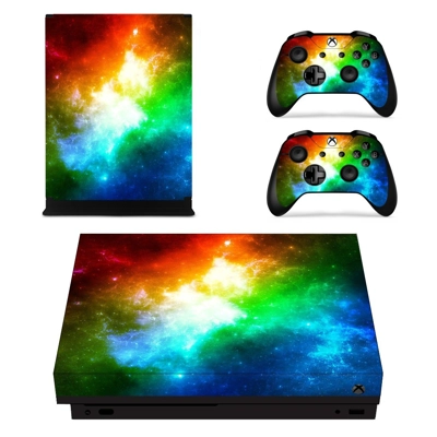 Galaxy decal skin for Xbox one X Console and 2 Controllers Galaxy decal skin for Xbox one X Console and 2 Controllers
