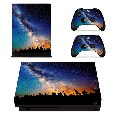 Galaxy with Nature View decal skin for Xbox one X Console and 2 Controllers