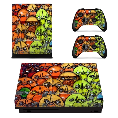 Graffiti decal skin for Xbox one X Console and 2 Controllers