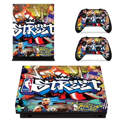 Nba street Graffiti decal skin for Xbox one X Console and .. Nba street Graffiti decal skin for Xbox one X Console and ..