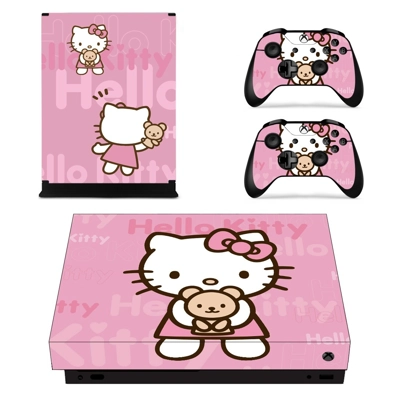 Hello Kitty decal skin for Xbox one X Console and 2 Contro.. Hello Kitty decal skin for Xbox one X Console and 2 Contro..