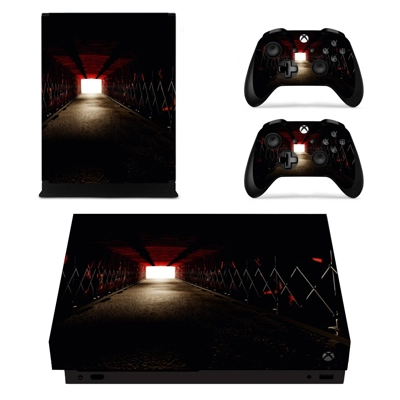 Tunel decal skin for Xbox one X Console and 2 Controllers Tunel decal skin for Xbox one X Console and 2 Controllers