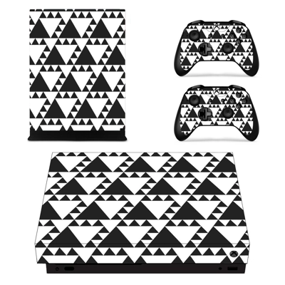 Geometric Pattern decal skin for Xbox one X Console and 2 Controllers