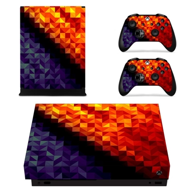 Gradient Design decal skin for Xbox one X Console and 2 Controllers