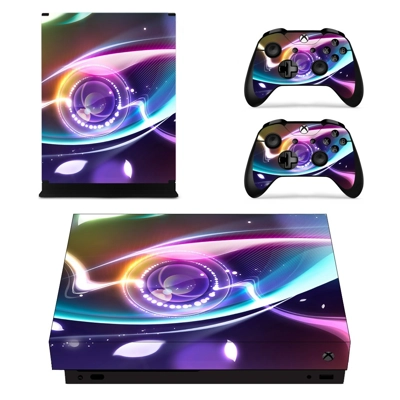 Custom Design decal skin for Xbox one X Console and 2 Controllers