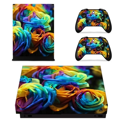 Colorful Flower decal skin for Xbox one X Console and 2 Co.. Colorful Flower decal skin for Xbox one X Console and 2 Co..