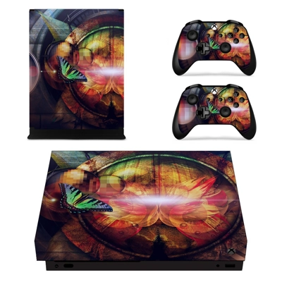 Butterfly With beautiful design decal skin for Xbox one X Console and 2 Controllers