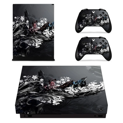 Beautiful Custom Design decal skin for Xbox one X Console and 2 Controllers