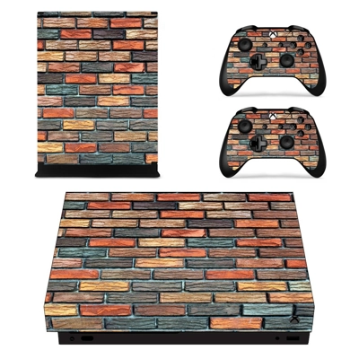 Multicolor Brick wall decal skin for Xbox one X Console an.. Multicolor Brick wall decal skin for Xbox one X Console an..